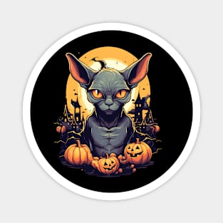 Sphynx Cat Halloween, Cat Lover Magnet